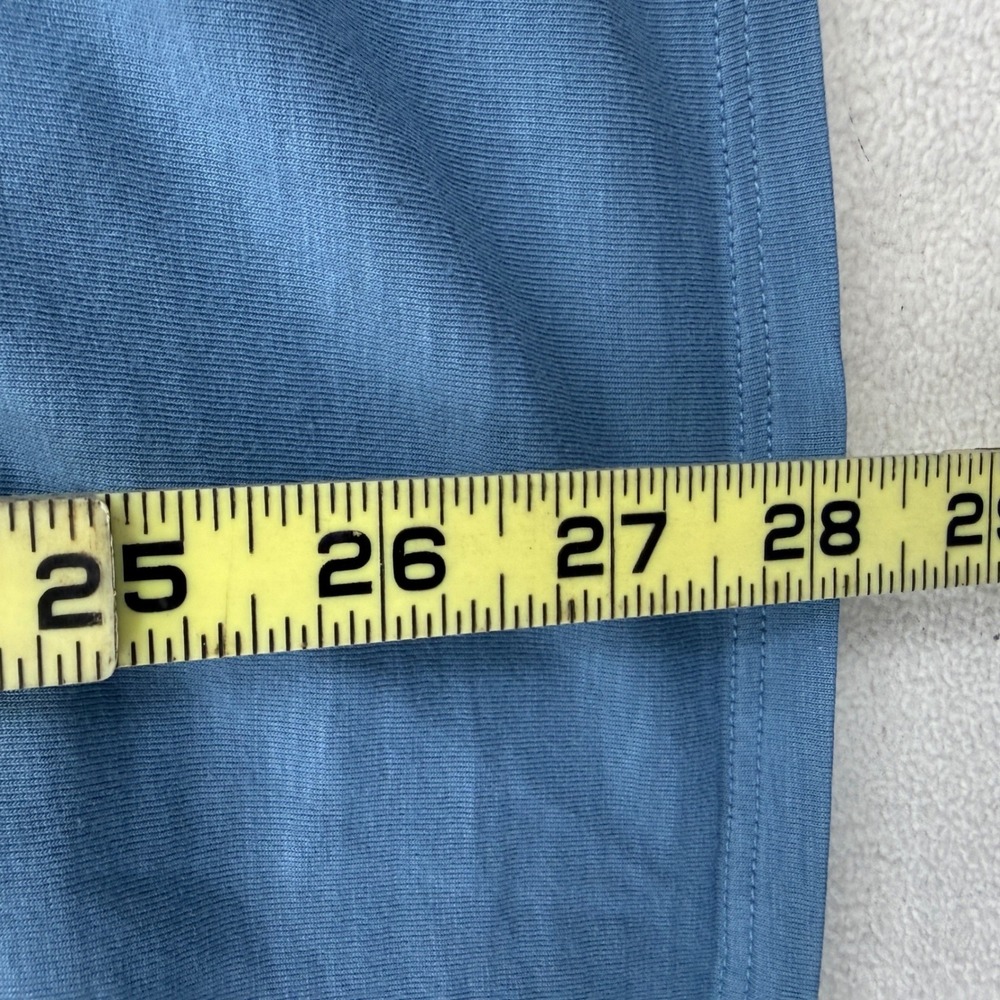 Lululemon Back In Action Short Sleeve Tee Womens 14 Blue Pima Cotton Relaxed Fit - Picture 7 of 7